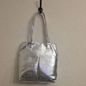 NWT Silver Tote Bag